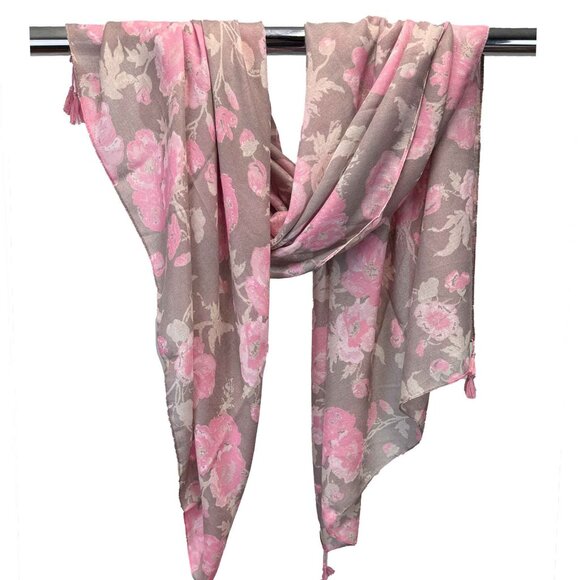 Pastel color Summer scarf for women, Light Pink Rose - Picture 1 of 7